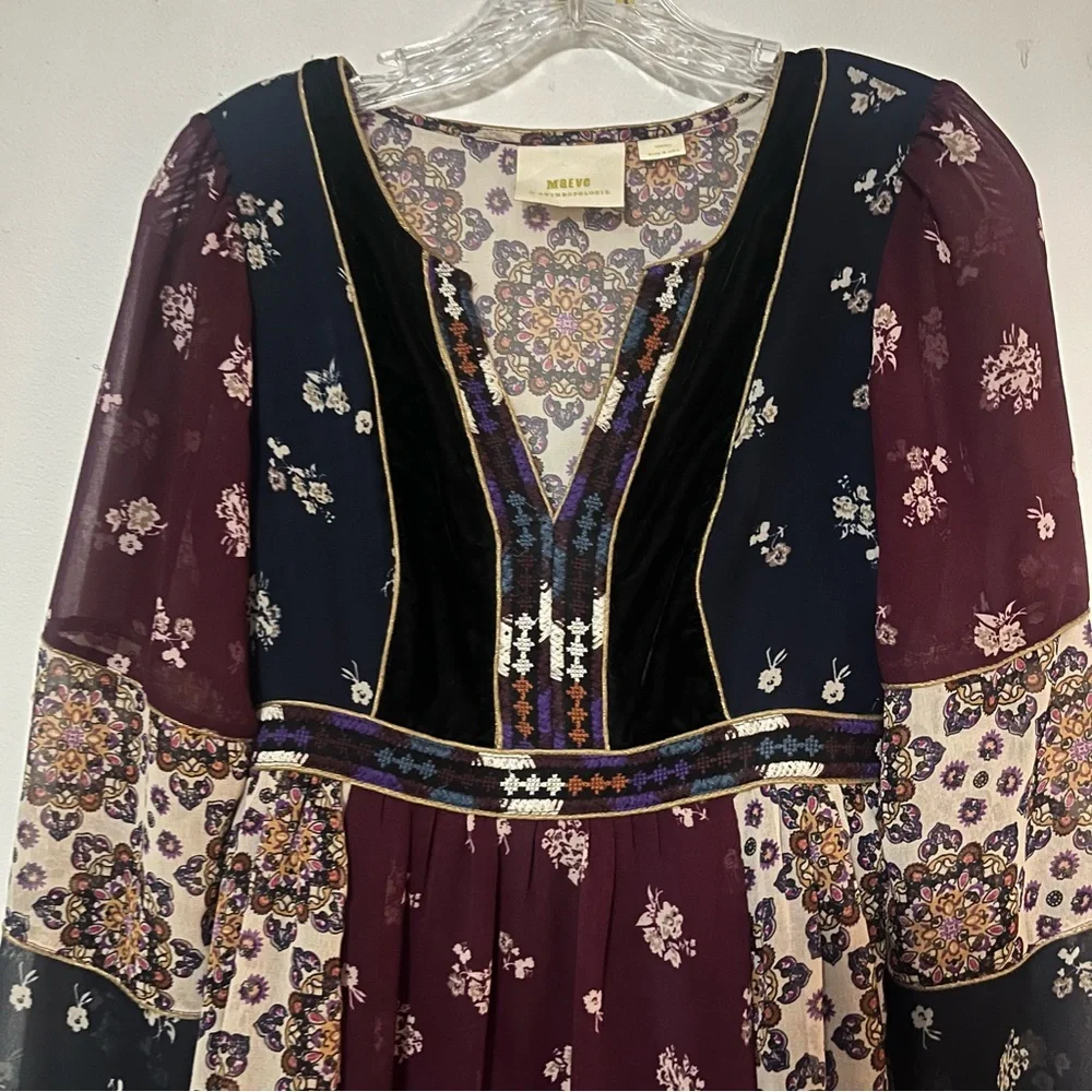 ANTHROPOLOGIE MAEVE Quartier Latin Bohemian Dress